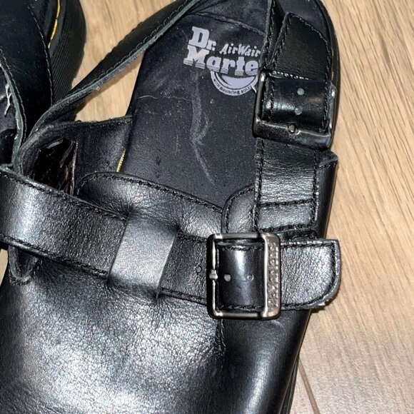 Dr. Martens air wair black Jorge mules clog leather size 10 - Picture 5 of 10